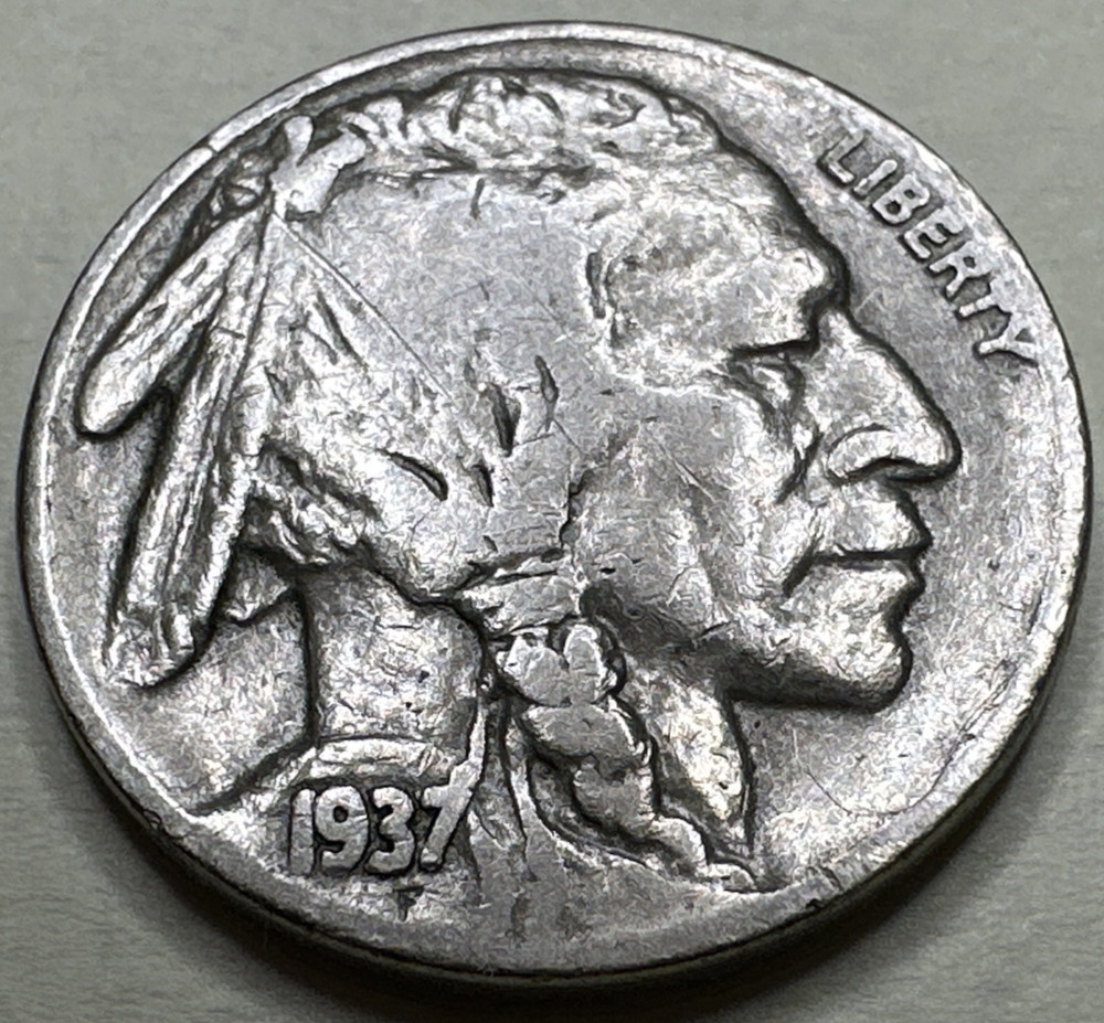 1937 5C Buffalo Nickel 756X