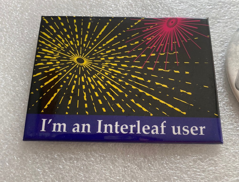 Vintage Mpress Me! Overhead System PC Interleaf User pin pinback button mixed 2