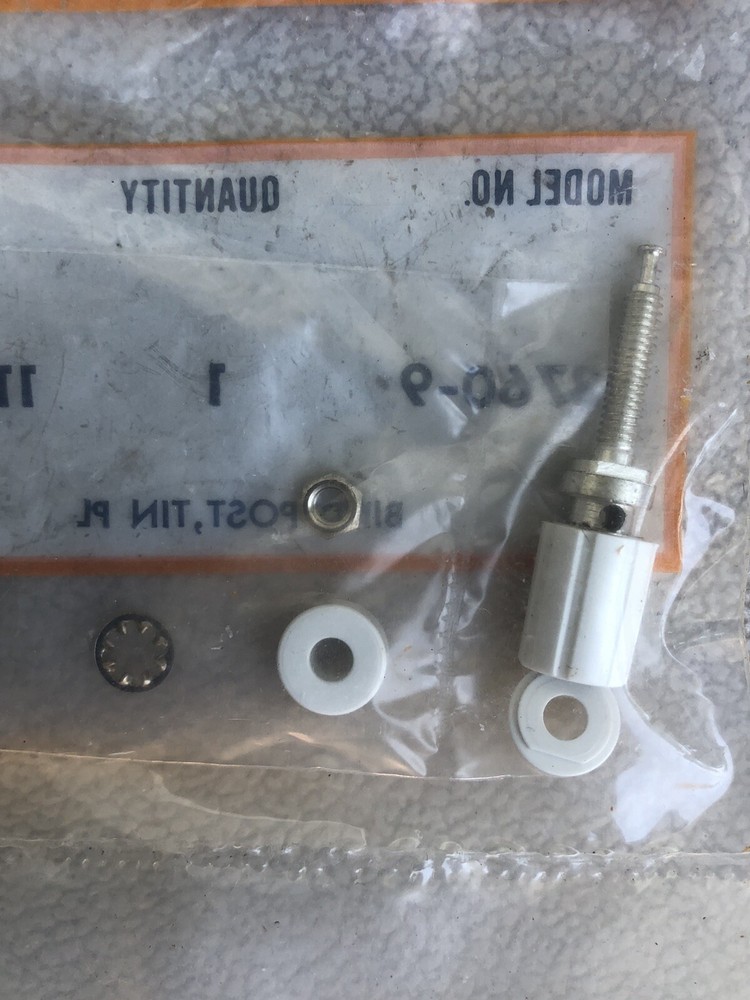 Pomona 3760-9 Binding Post, Tin-Plated, White New In Package