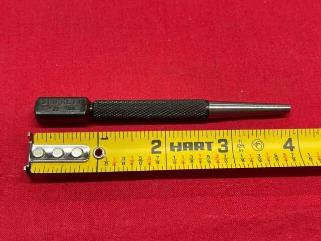 Starrett 800E Nail Set with Square-Head, 4" Length, 5/32" Punch Diameter