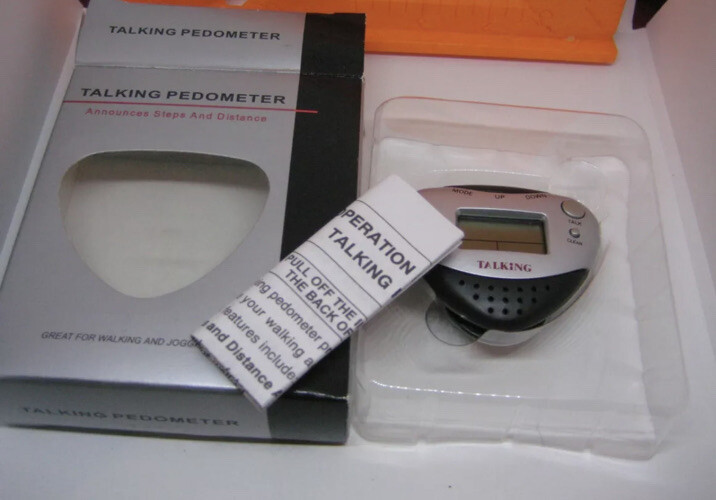Healthy Talking Pedometer, 7 tunes synchronized with walking Box Tested