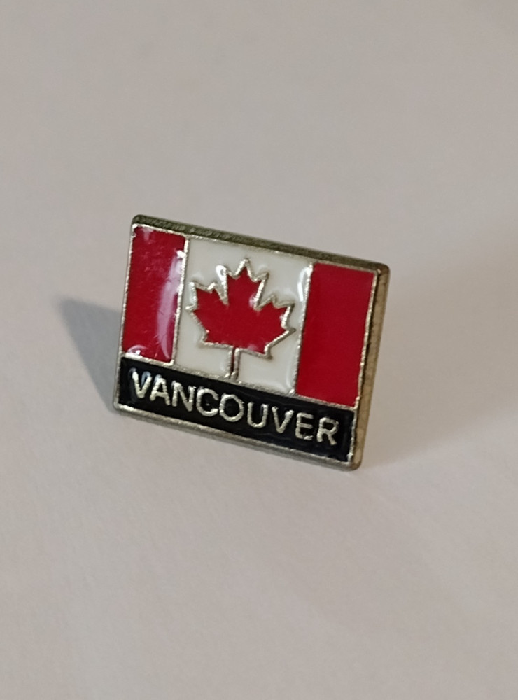 VANCOUVER Red Canada Maple Leaf Flag Small Tack Pin