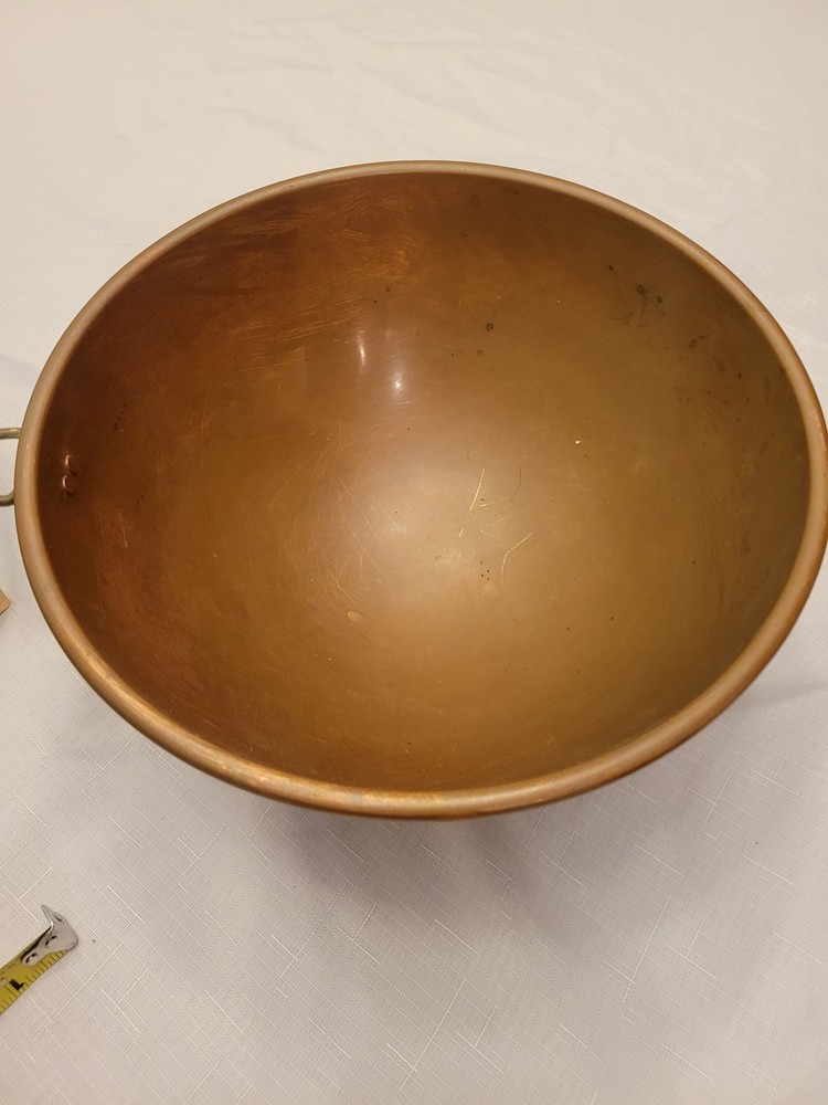 Vintage Copper Mixing Bowl Kitchen Decor Serving Bowl with Hanging Loop