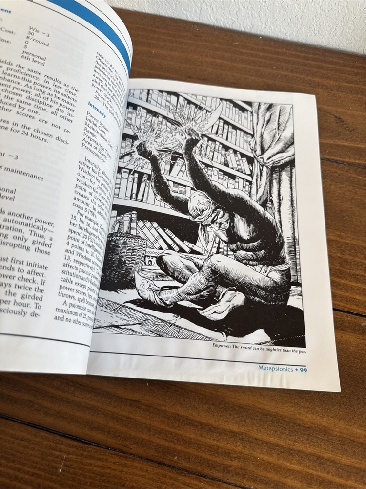 Advanced Dungeons & Dragons the Complete Psionics Handbook 9th printing 1996