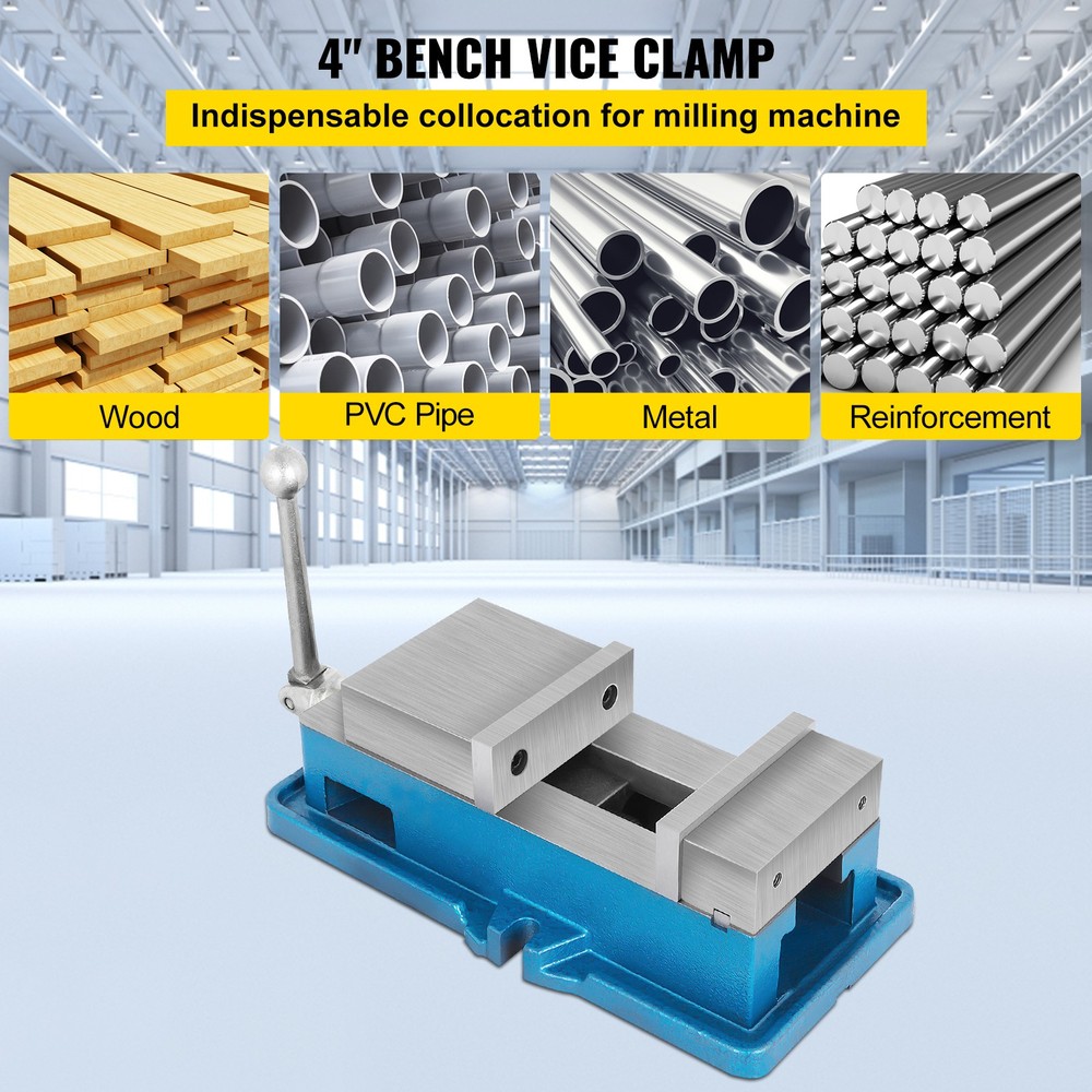 VEVOR 4'' Lockdown Vise Milling Drilling Machine Clamp Vice Precise Scale CNC