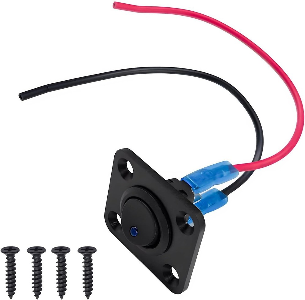Toggle Switch Panel, DC 12V 20A Waterproof Blue LED Round Toggle  1 Gang