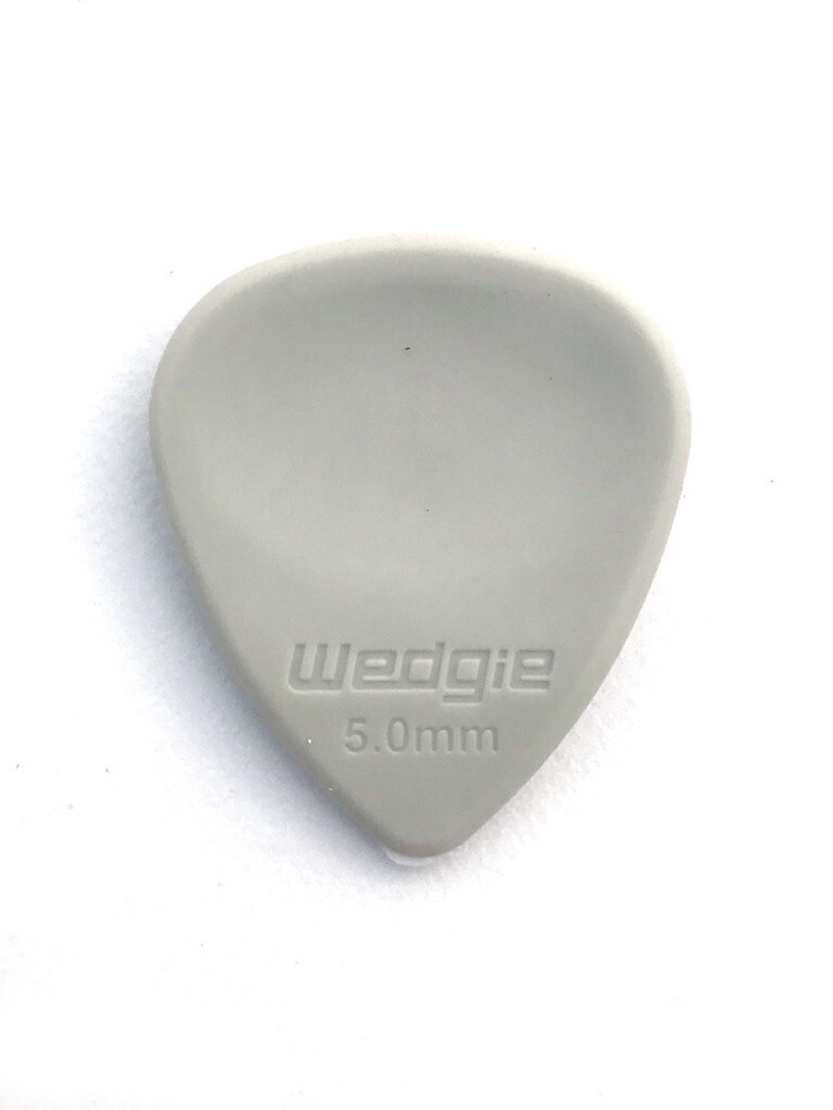 Wedgie Rubber Guitar Picks | 5.0mm | Soft | Light Grey | 3 pcs