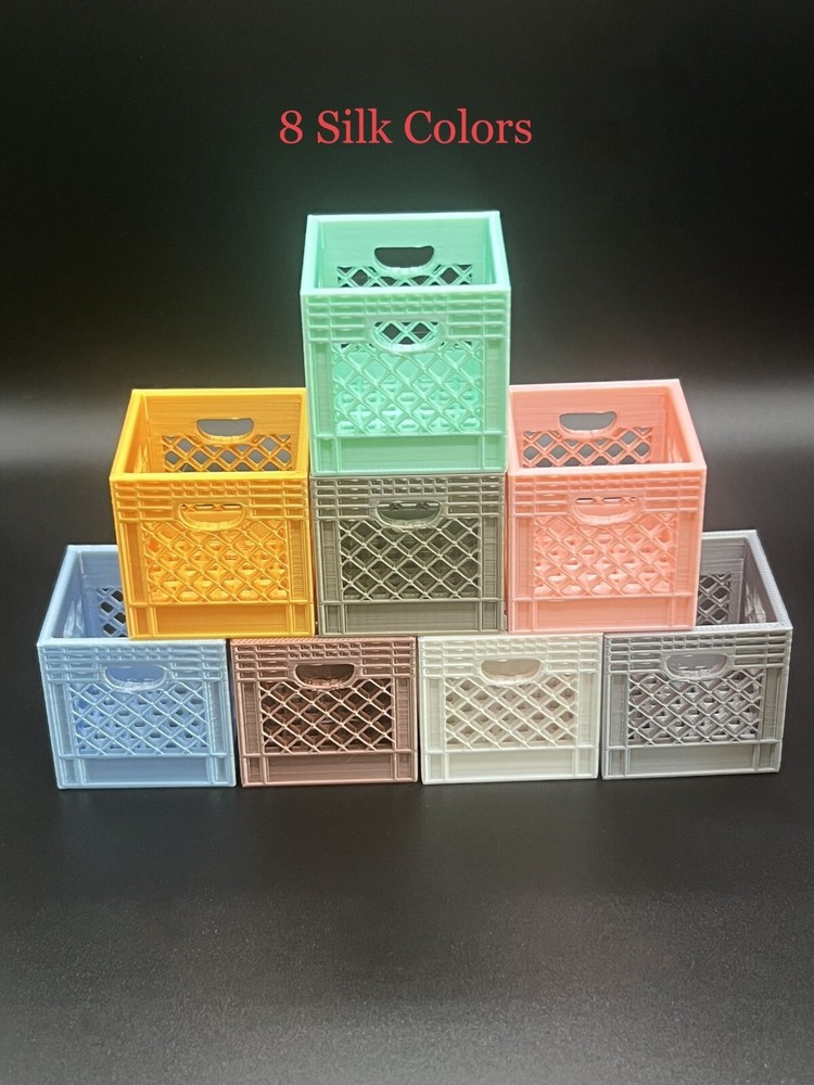 Large Mini Crate Organizer in various colors.