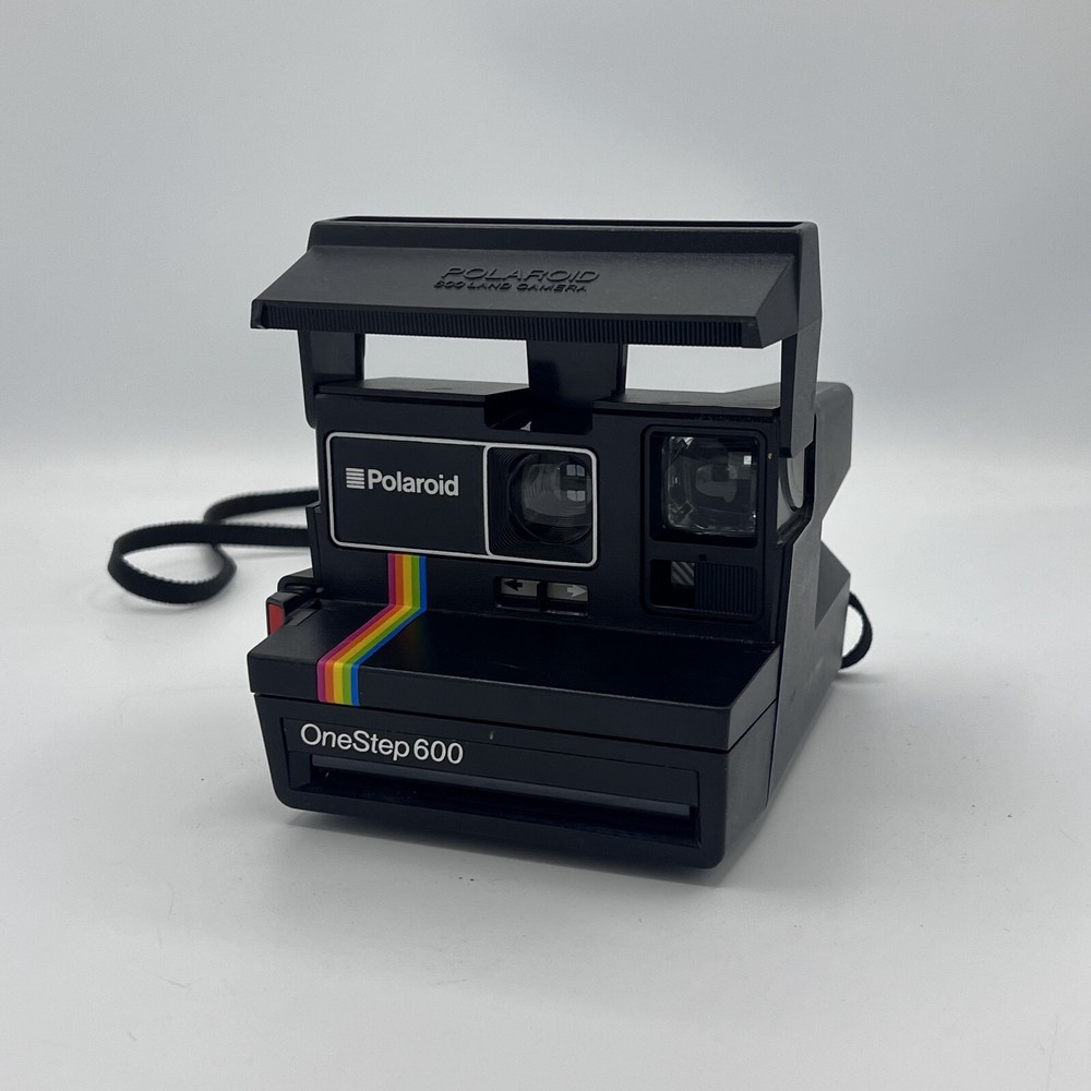 Polaroid One Step 600 Land Camera Rainbow w/Strap UNTESTED