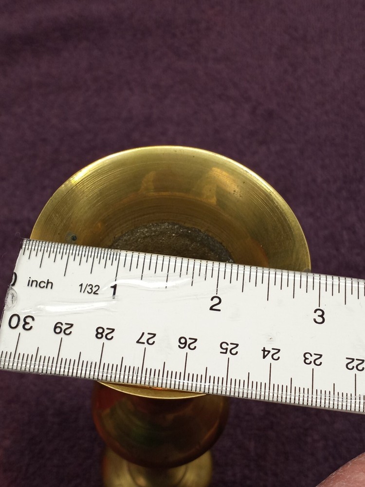Vtg 8" BRASS VASE MADE in INDIA