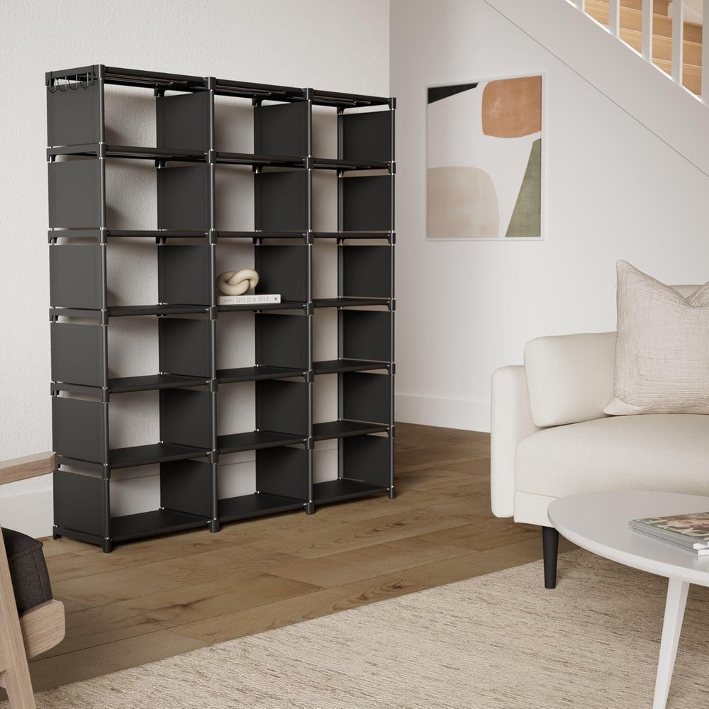 Bookcase 18-Cube Extra Large Book Shelf DIY Cube Storage Organizer Bedroom