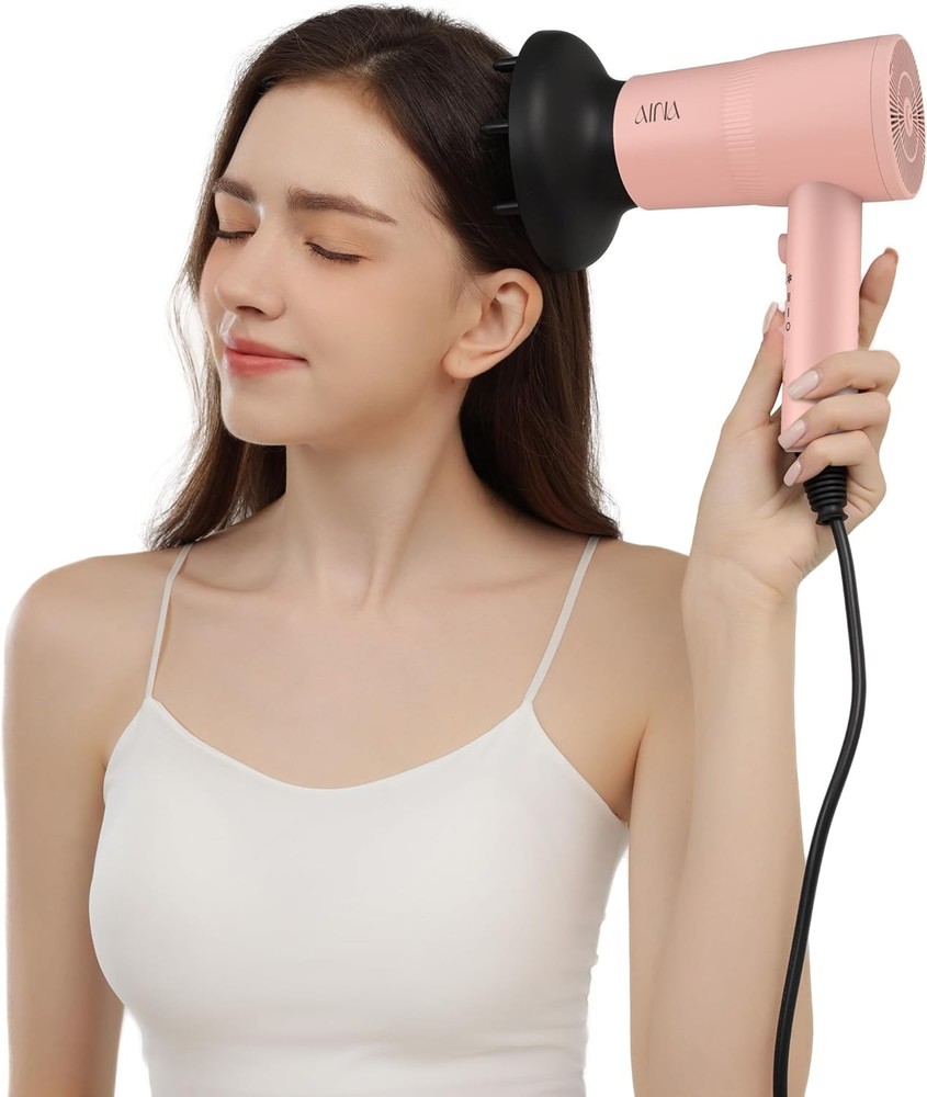 AINA Hair Dryer with Diffuser, Blow Dryer for Women | Advanced Ionic Technology,