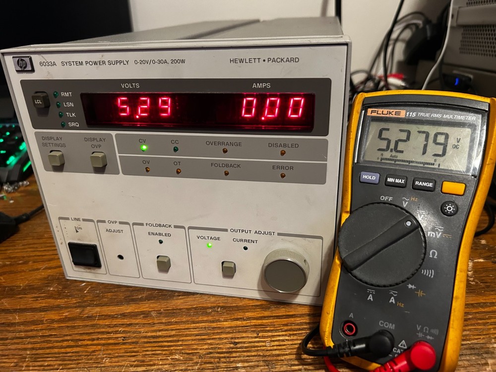 Working HP 6033A SYSTEM POWER SUPPLY 0-20V 0-30A 200Watts