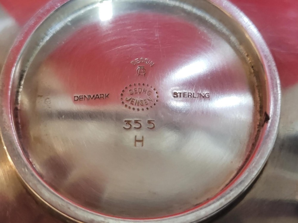 Sterling Silver George Jensen 355H Handled Dish