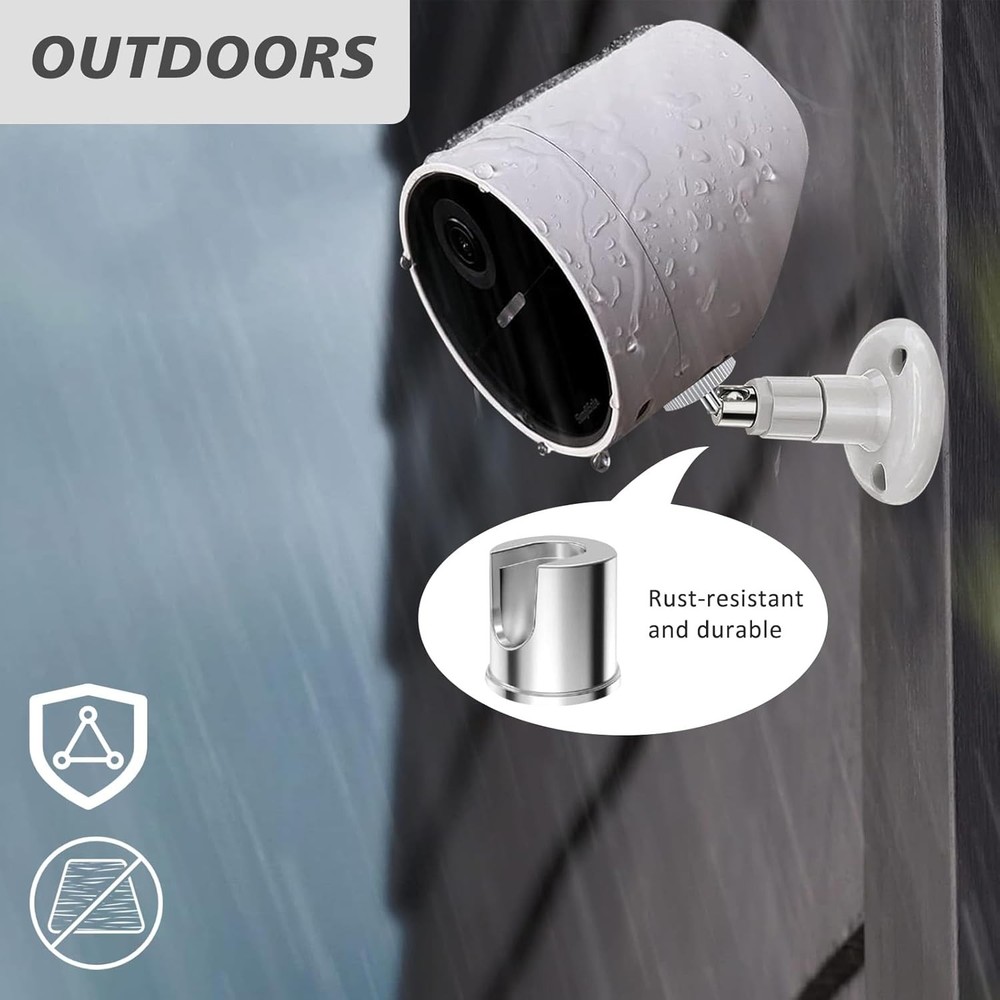 2 Pack Wall Mount Compatible with SimpliSafe Outdoor Security Camera, 360° Rot