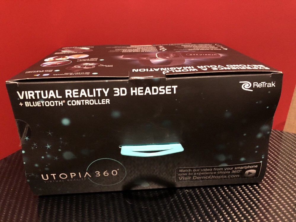 ReTrak UTOPIA 360 VIRTUAL REALITY 3D HEADSET + BLUETOOTH CONTROLLER NEW
