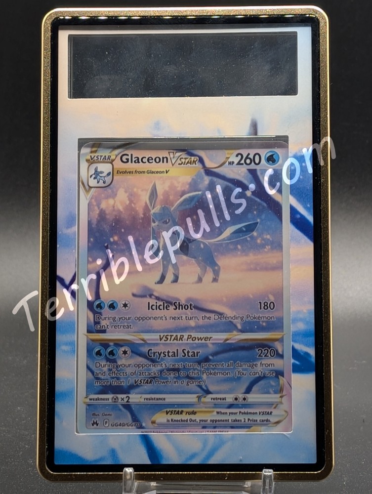 Pokemon Extended Art Inserts for PSA Slabs- Glaceon GG40 ART ONLY