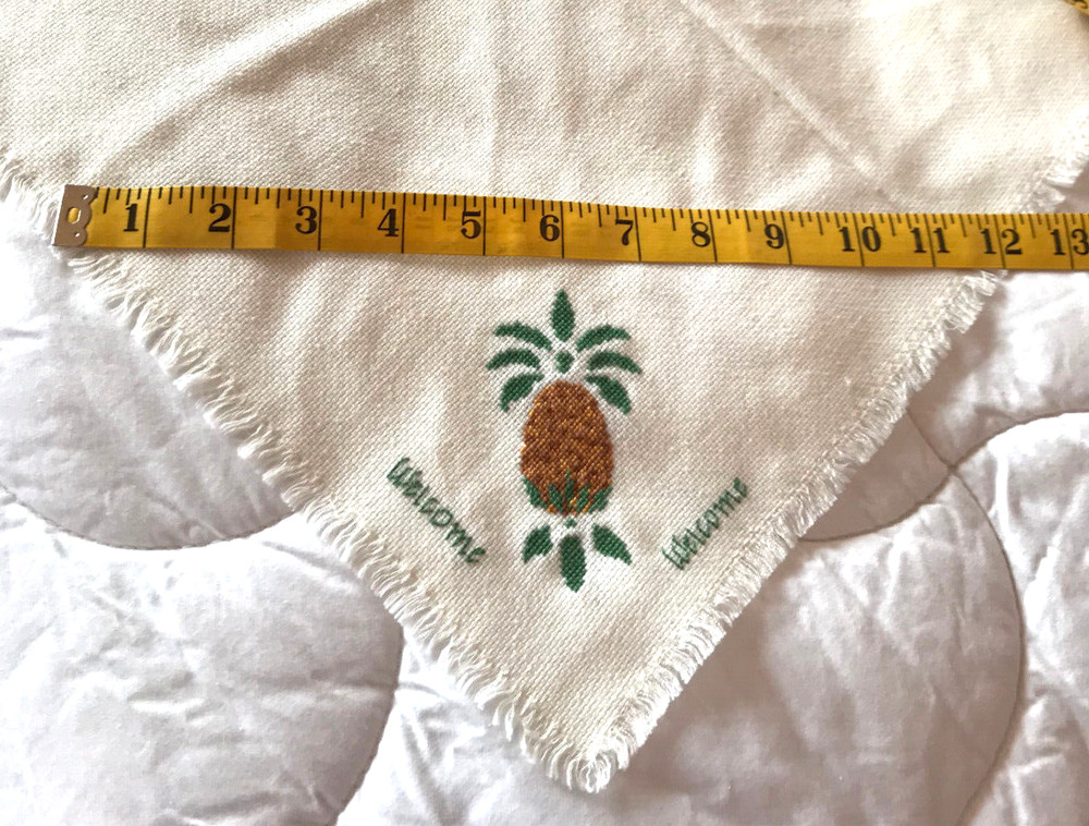 Warmer Bread/ Buns Cross Stitch 17" Square. Finished