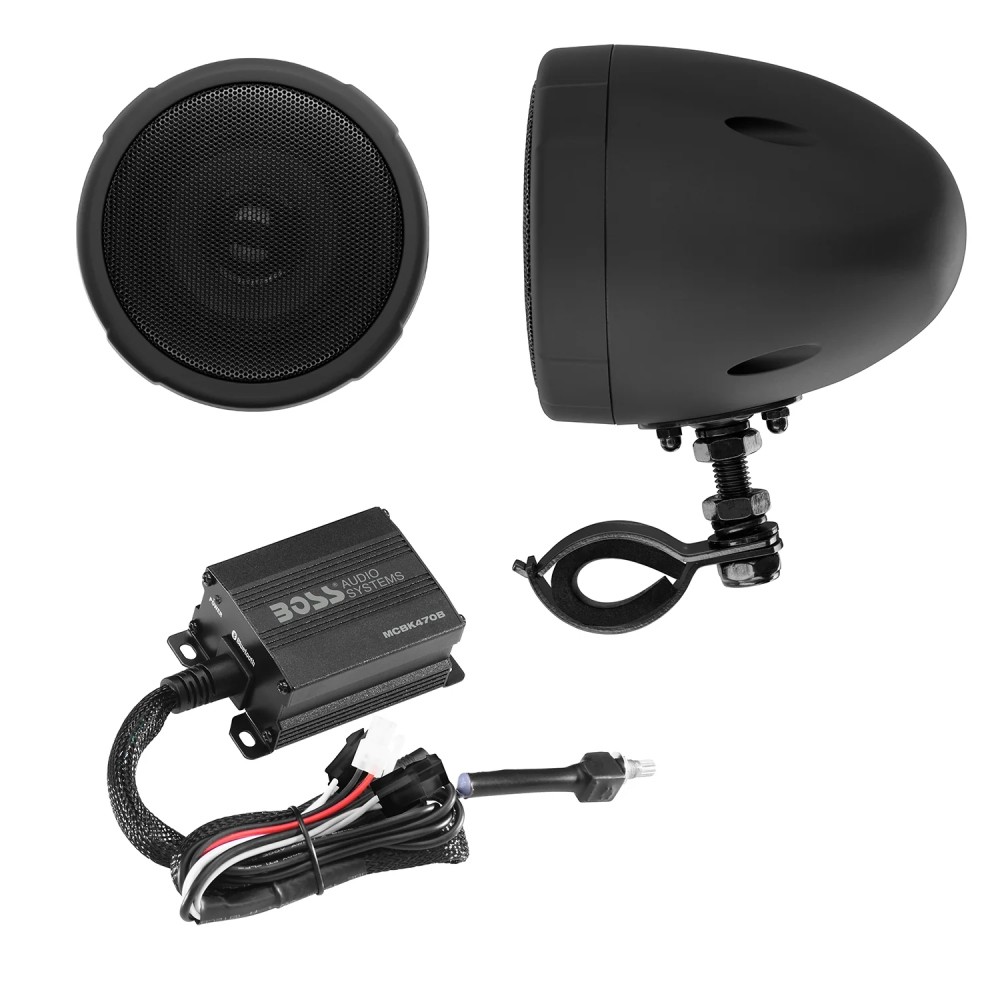 Boss 1000 Watt Bluetooth Black Motorcycle Speaker System (MCBK470B)