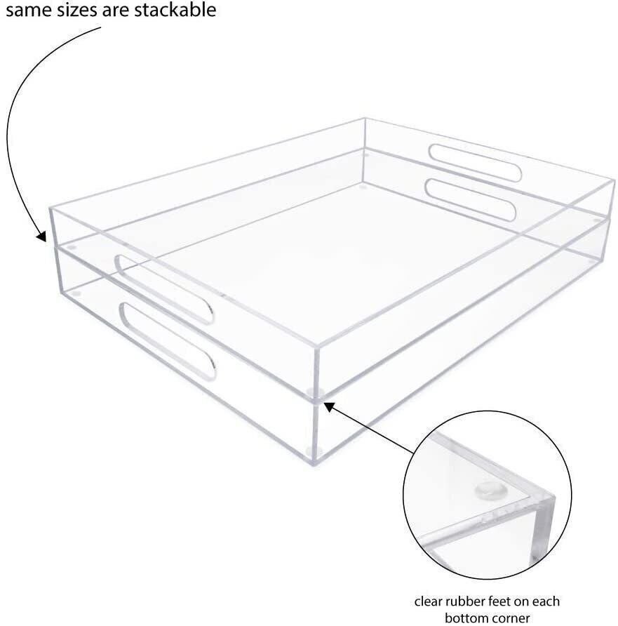 Isaac Jacobs Acrylic Tray with Cutout Handles