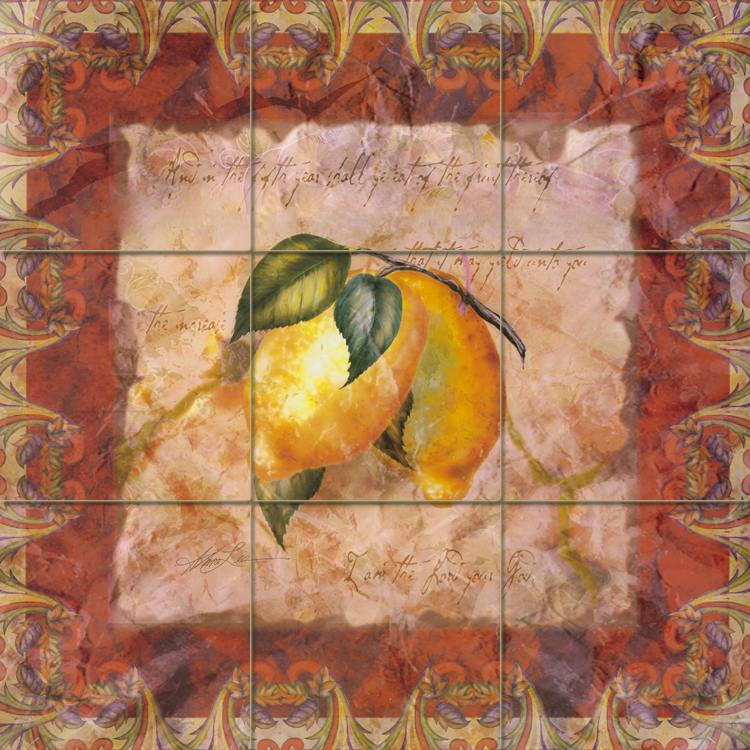 18 x 18 Art Fruit Mural Ceramic Backsplash Bath Decor Tile #26