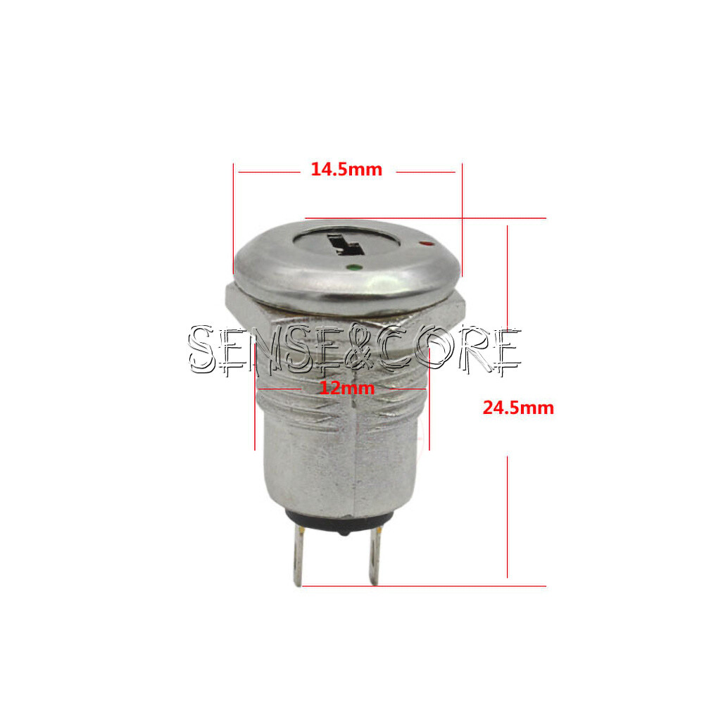 10PCS Mini Lock Power Switch w/ Security Key On/Off 1A 250V Button Set 2-gears-