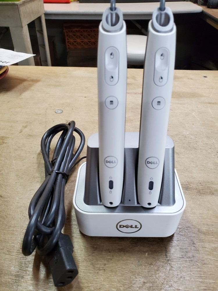 2 Dell Airwrite II Interactive Pens Charging Base, S320 s320wi S500wi Projectors