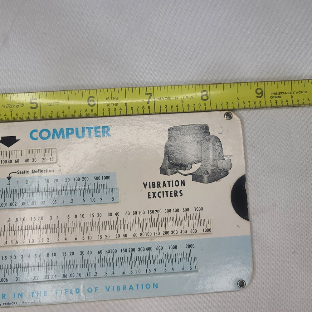 1960 MB Electronics Vibration Computer Slide Chart/Rule-Nice