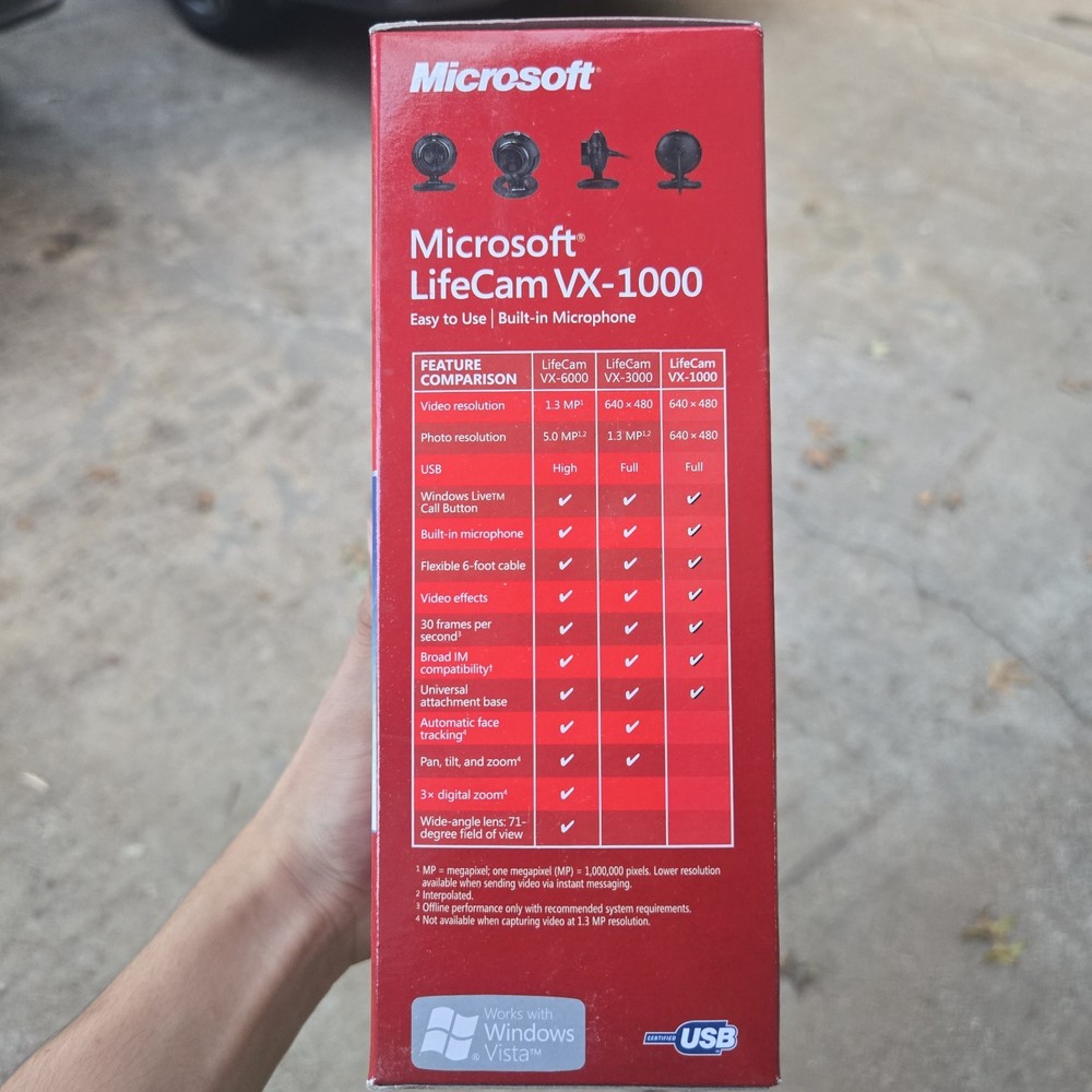 Microsoft LifeCam VX-1000 Black Webcam