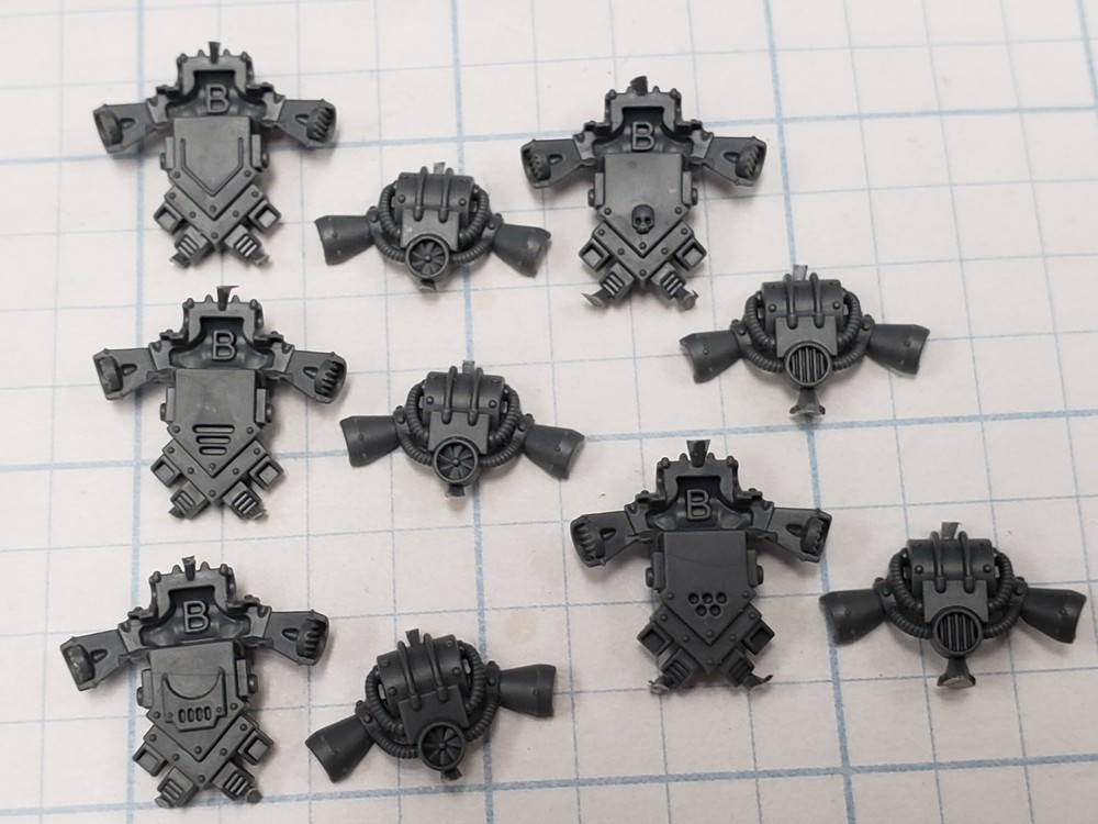 Warhammer 30K Space Marine Bits OOP Mk III Tactical Squad Backpack x5 Set B