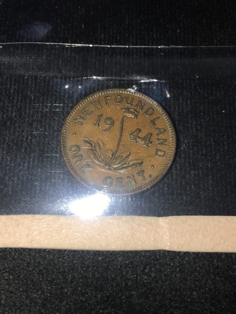 1944c, ICCS Graded Newfoundland, Small One Cent, **VF-30**