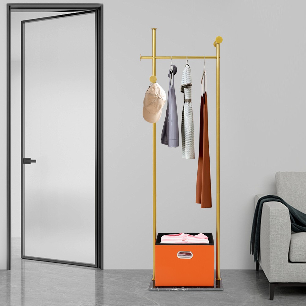 Heavy Duty Coat Rack, Freestanding Coat Stand, Marble Base Corner Coat Rack