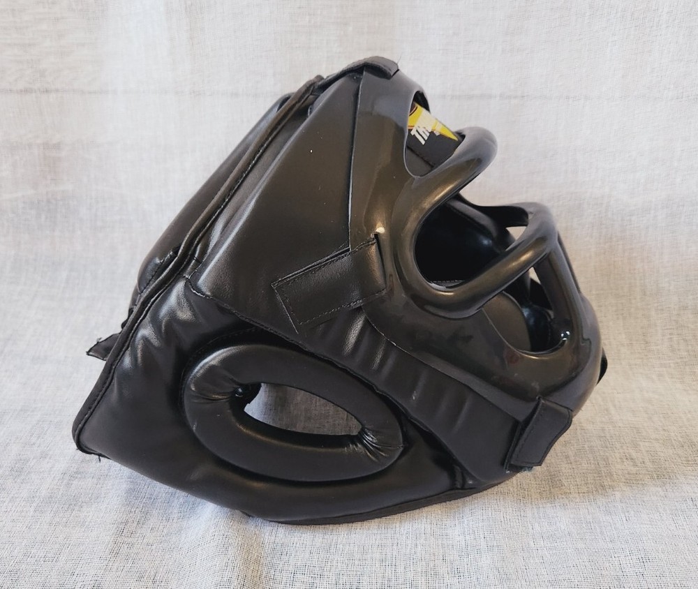 ProForce® Thunder Black Vinyl Head Guard w/ Face Shield - Small/Medium