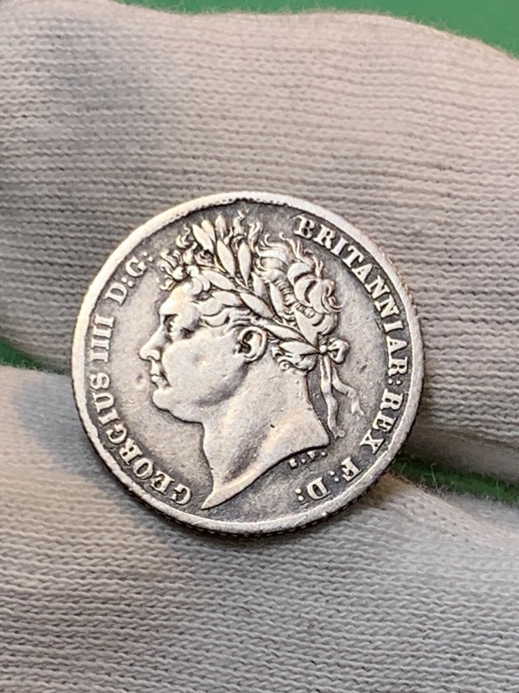 1825 Great Britain 🇬🇧 Silver 6 Six Pence (A1569)