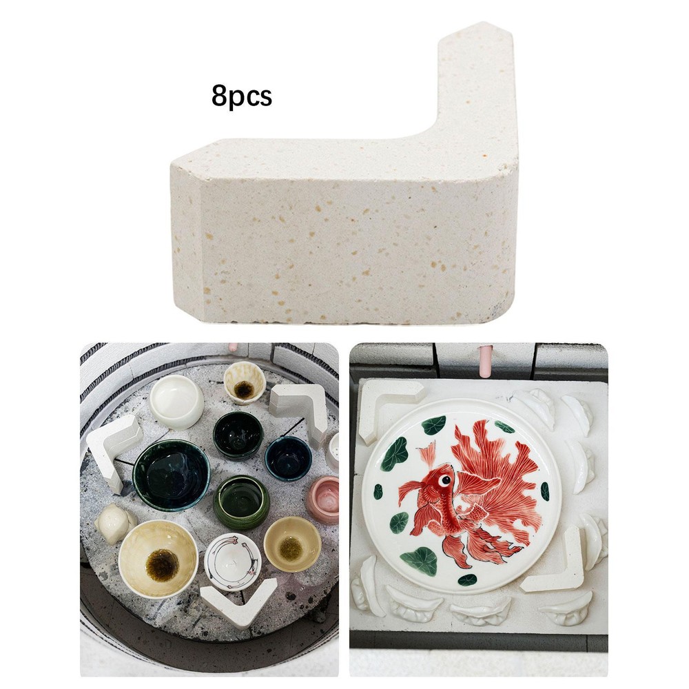 8 Pieces Pottery Kiln Posts Stackable Reusable Supporting Support Stilts