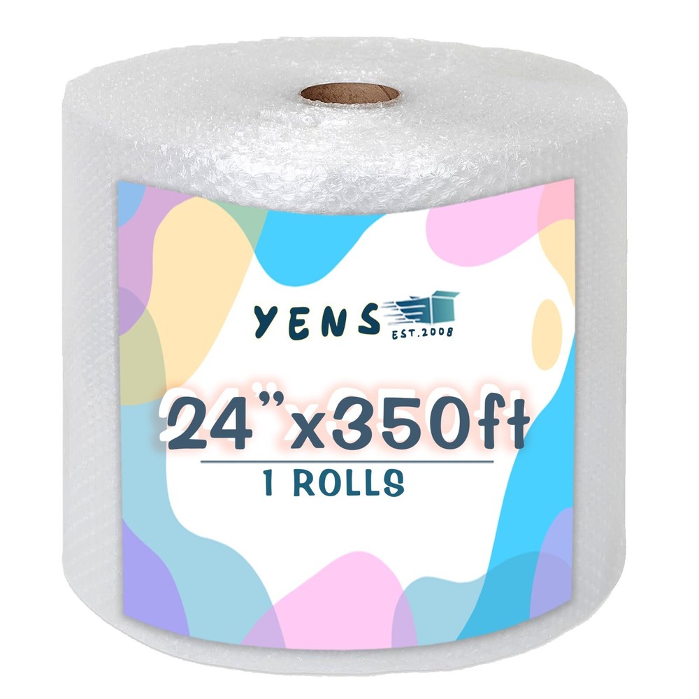 Poly3/16"x24"Small Bubbles Packing Roll Perforated 350ft bubble Mailing/Shipping