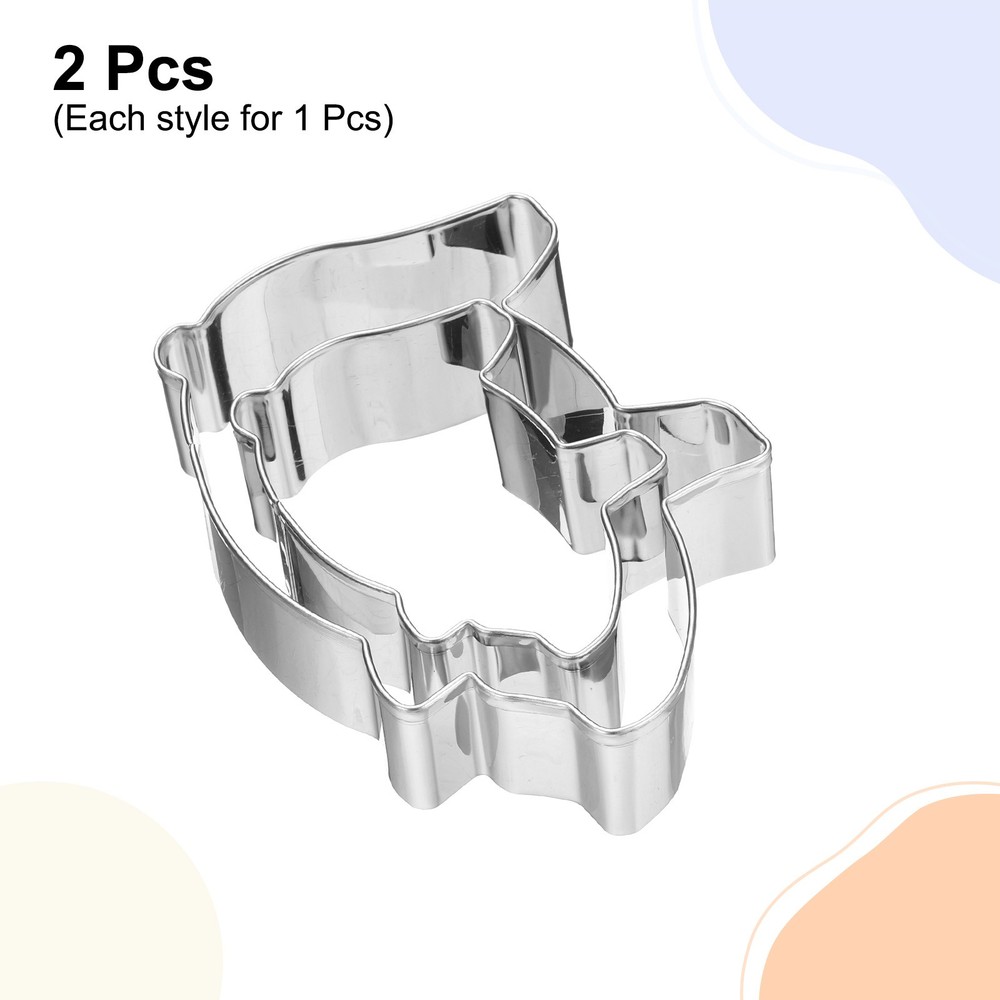 Pig Cookie Cutter Set Assorted Sizes Stainless Steel Polish
