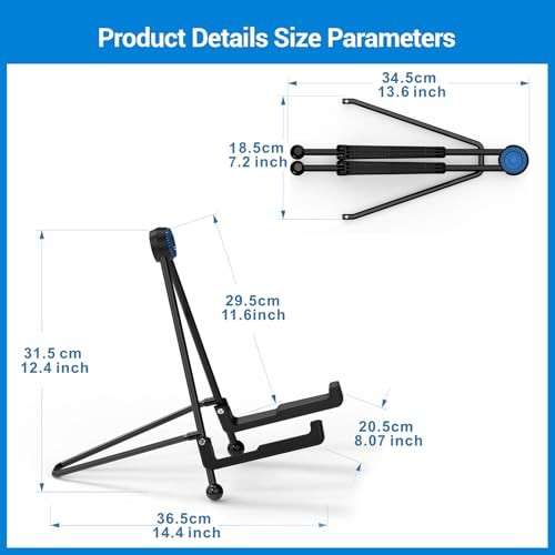 Guitar Stand - Foldable Guitar A-Frame Stand, Portable Solid Black for Guitar