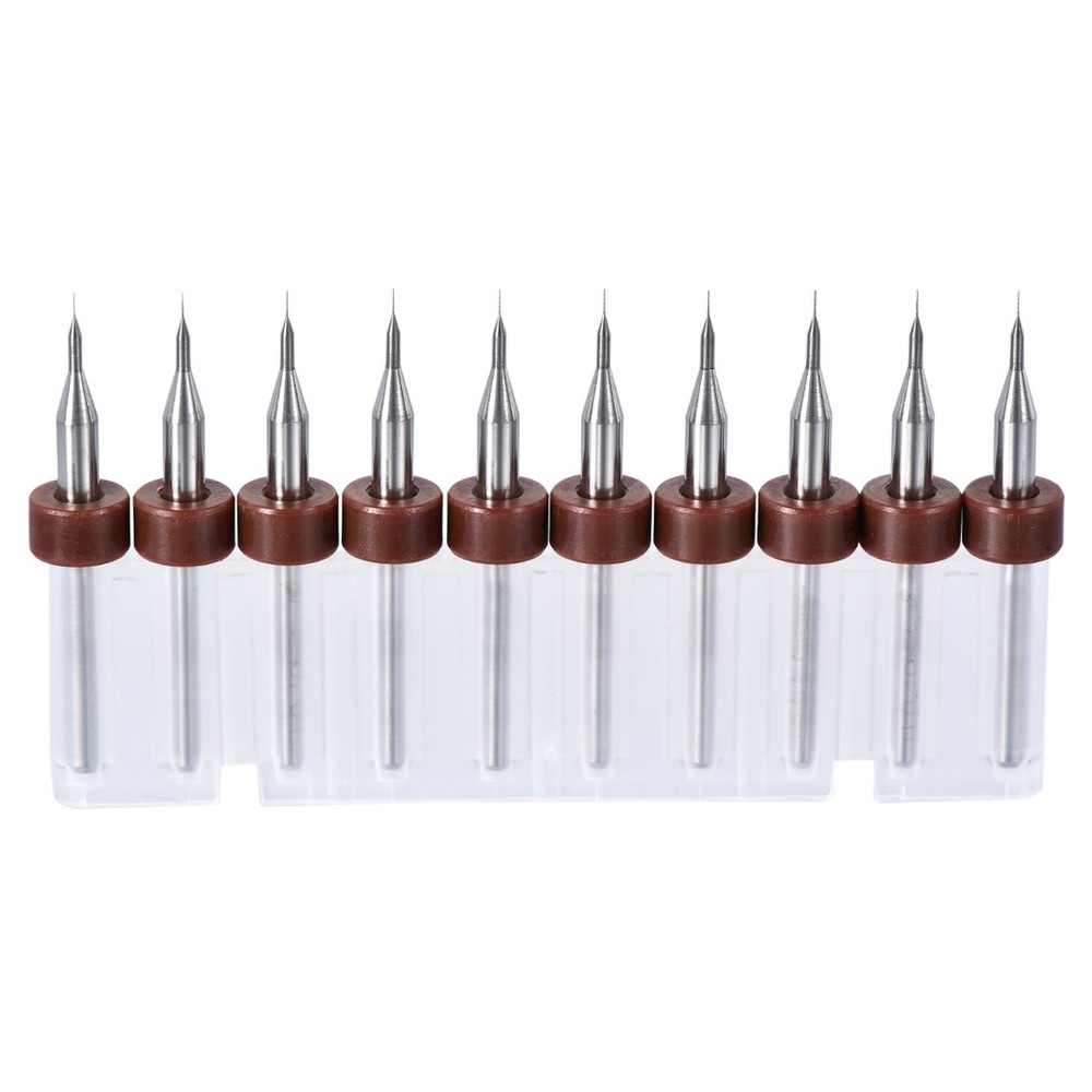 10pcs 0.1mm Carbide CNC Engraving Circuit Board Micro PCB Drill Bits