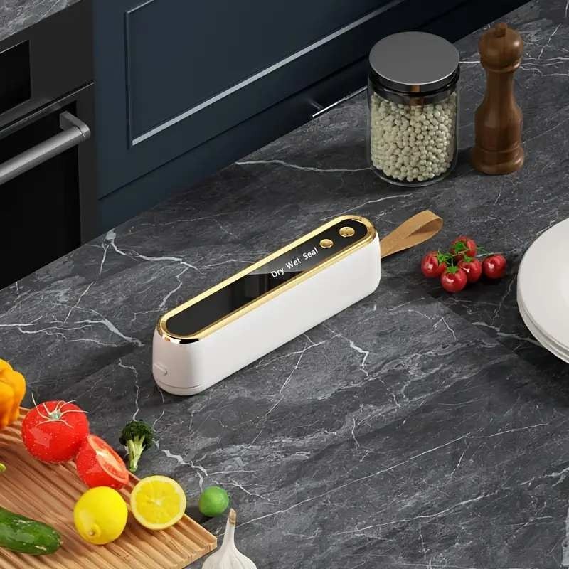Multi-Functional Portable Automatic Food Sealer Machine White, Wireless, Compact