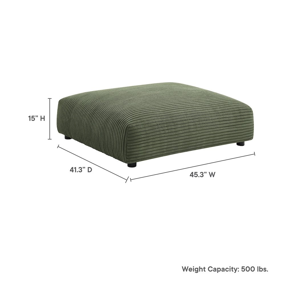 Solace Modular Corduroy Upholstered Ottoman