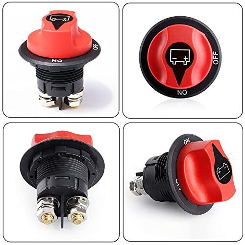 Battery Disconnect Switch 12-48 V Battery Master Cut Shut Off Isolator Switch...