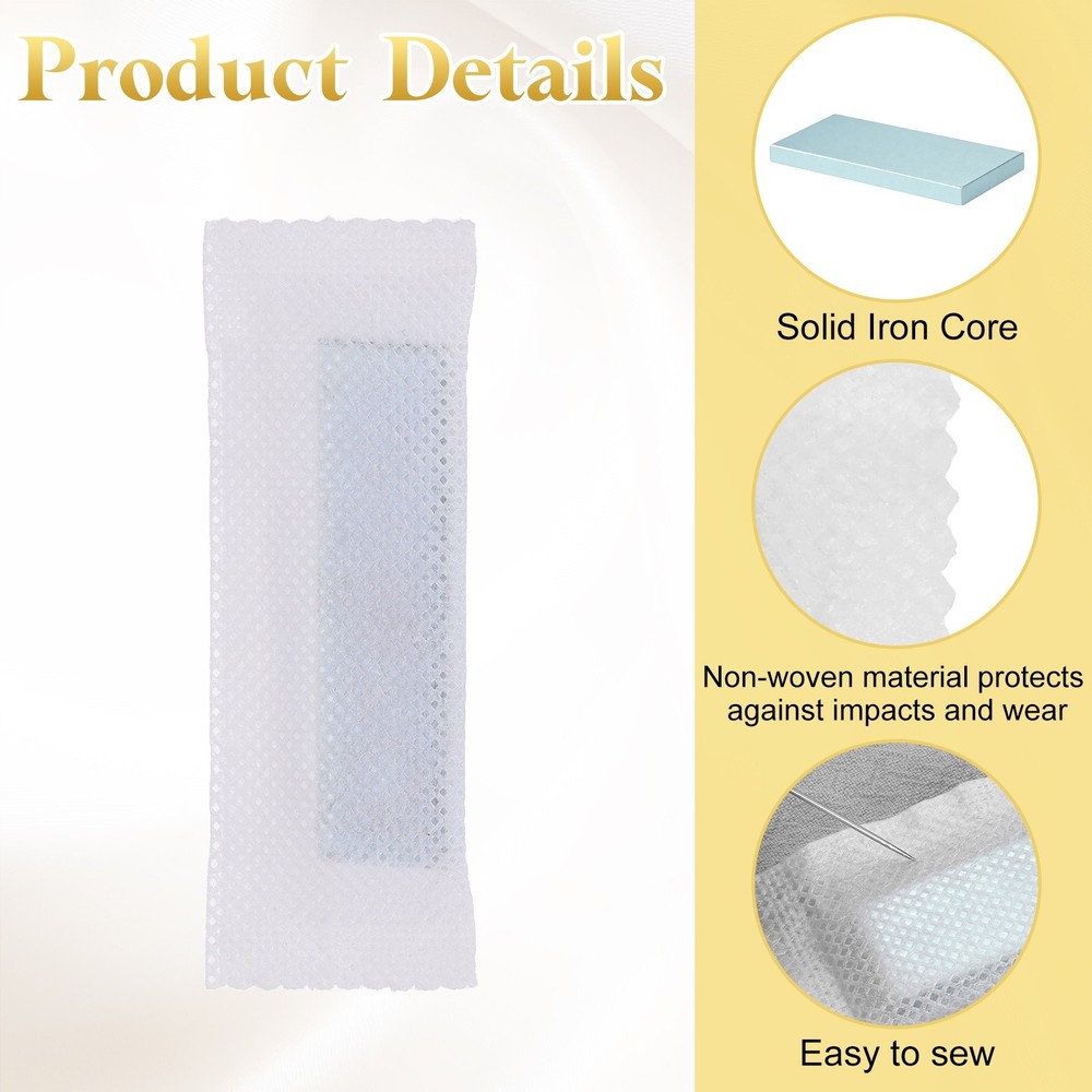 16Pcs Covered Drapery Weights, 28g Iron Curtain Bottom Weights, White