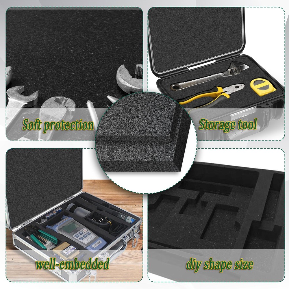 8 Pack Polyethylene Foam Pads for Packing Foam Sheets 2 Size Cuttable High Densi