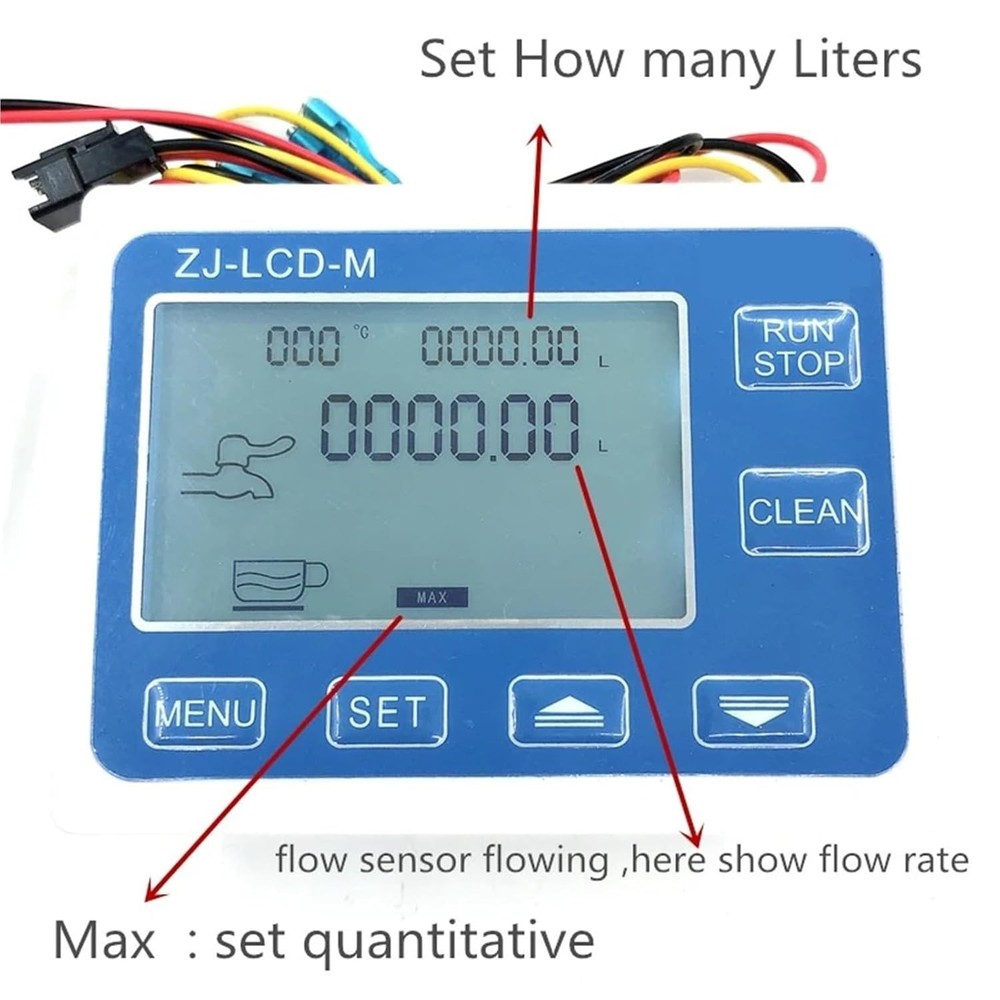Display LCD Controller for Hall Flow Sensor POWER ADAPTER NOT INCLUDED