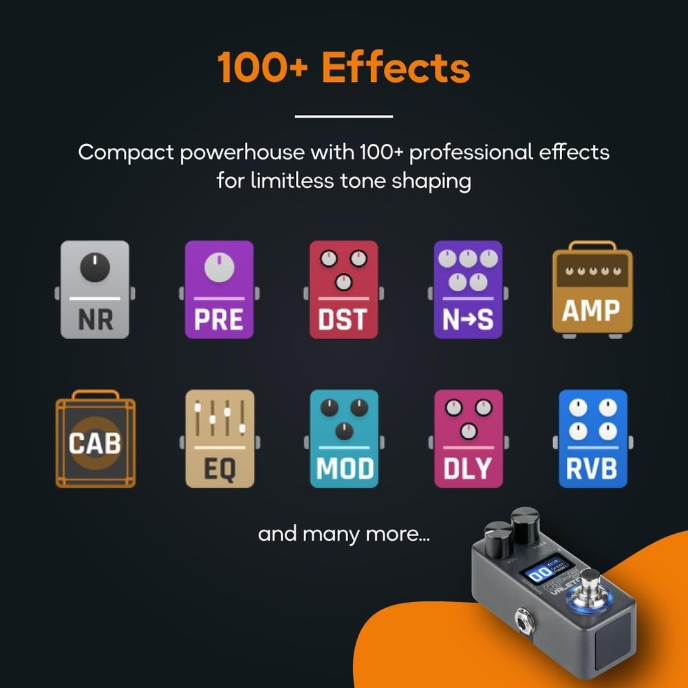 Valeton GP-5: Multi-Effects Processor with IR Loader, Bluetooth & USB Audio