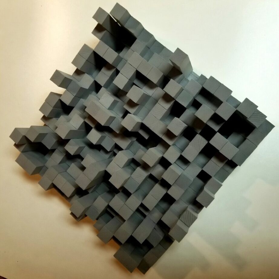 Assembled or DIY Lightweight Acoustic Wood Sound Diffuser Skyline Panel 18x18