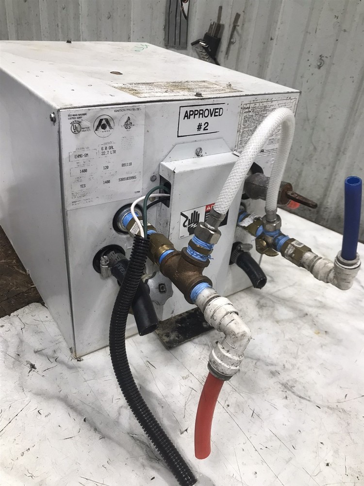 6 gallon electric hot water heater tank boat marine RV Atwood EHM6-SM