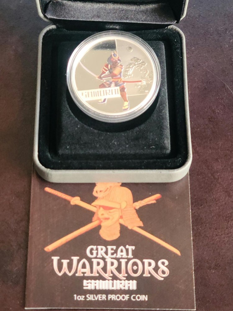 2010 PERTH MINT Great Warriors Samurai 1oz Silver Proof coin with BOX/COA