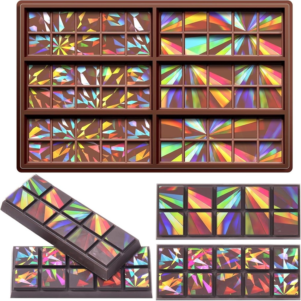 Holographic Chocolate Molds Resin Silicone Chocolate Deep Thick